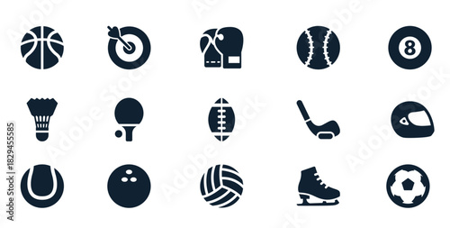 Sports and sports equipment icons
