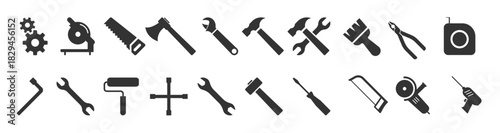 tool icon collection vector illustration instrument