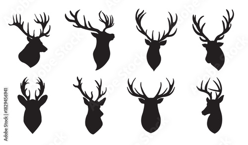 The deer silhouette for graphic concept