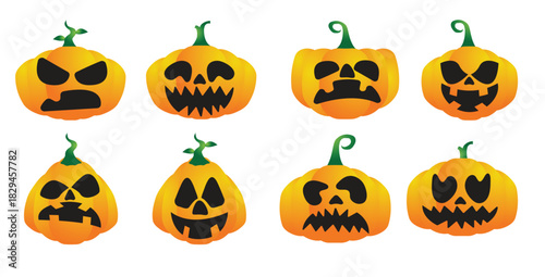 The jack o lantern pumpkin Boarder line for halloween content