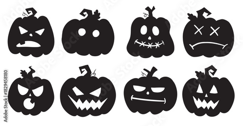 The Pumpkin jack o lantern for halloween or holiday concept.