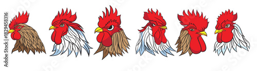 The rooster for Farm or food logo concept.