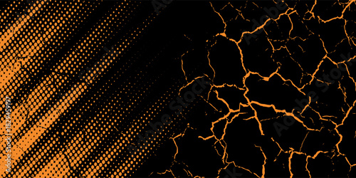 orange black brush Car sticker wrap pattern banner abstract sporty lines black orange color combination grunge brush pattern racing motorsport design.