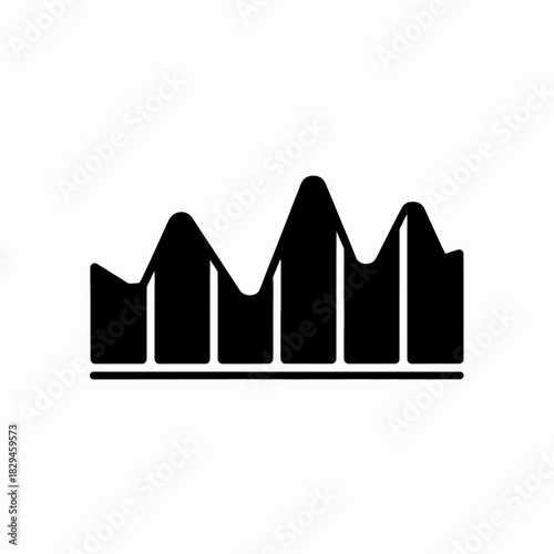 Abstract Line Graph Illustration Representing Data Analysis and Financial Trends in a Modern and Minimalist Style for Business and Technology