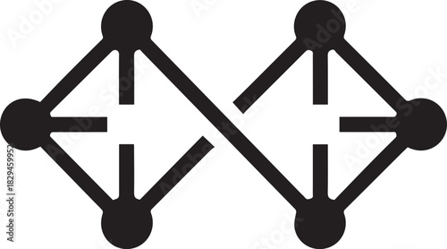 Infinity loop icon simple flat design element isolated on white background