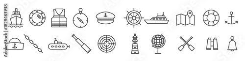 Set of travel icons vector