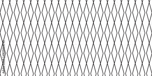 Steel wire chain link fence seamless pattern. Metal lattice with rhombus, diamond shape silhouette. Grid fence background.eps.10