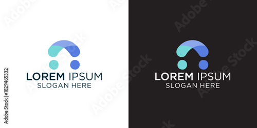 Gradient logo design for tech, finance, or healthcare companies seeking a clean, professional brand identity, perfect for digital platforms