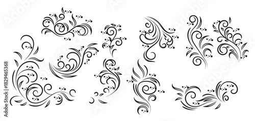 vintage floral design vector 