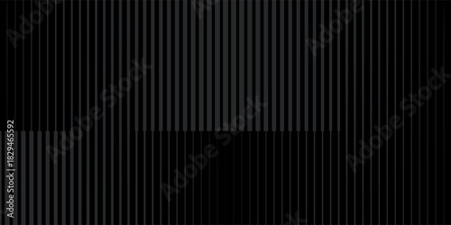 Sleek black background with vertical stripes. The black background has a subtle textured pattern, enhancing its modern, elegant black style. Digital background vector. Black background.