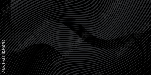 Sleek black background with vertical stripes. The black background has a subtle textured pattern, enhancing its modern, elegant black style. Digital background vector. Black background.
