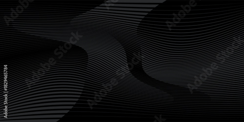 Sleek black background with vertical stripes. The black background has a subtle textured pattern, enhancing its modern, elegant black style. Digital background vector. Black background.