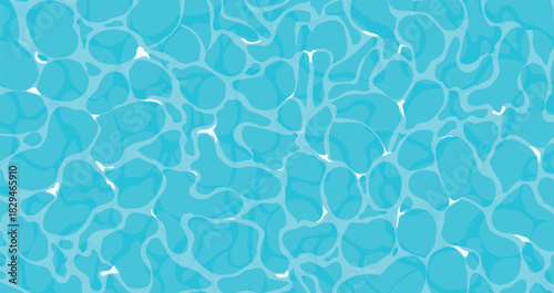 water ripple surface with sunlight reflections in cartoon