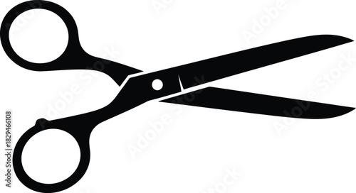 Open scissors flat design vector icon