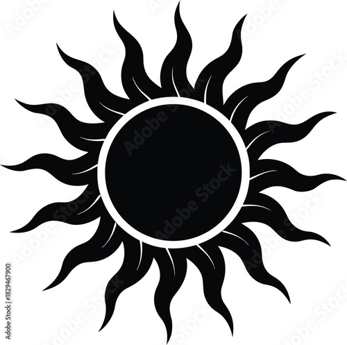 Stylized sun icon representing heat and summer weather