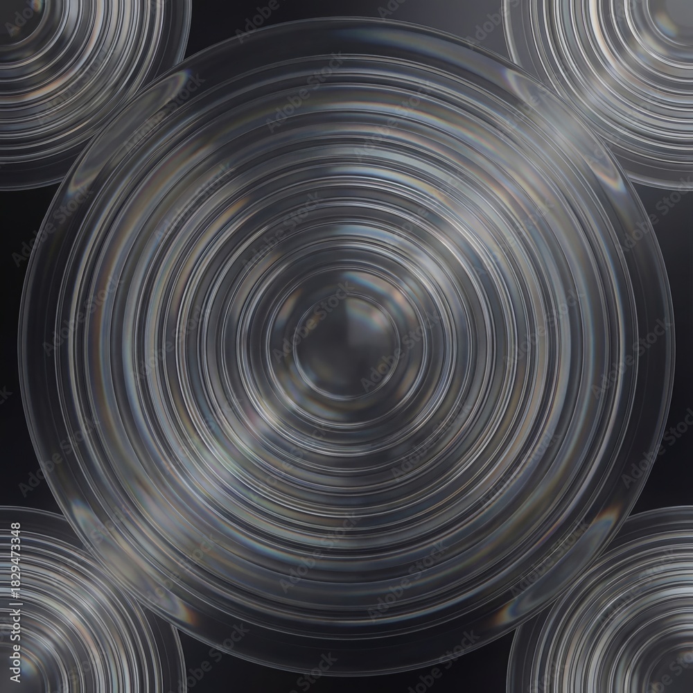 Obraz premium Adobe Stock Backgrounds 2025-2028 Fresnel Lens White 4K Seamless Pattern AI Optic Background Refractive Tech