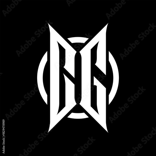 CG Monogram Logo on Black Background
