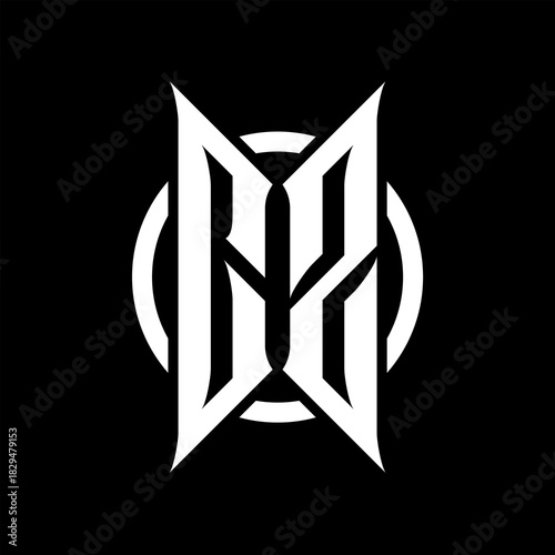 CZ Monogram Logo on Black Background