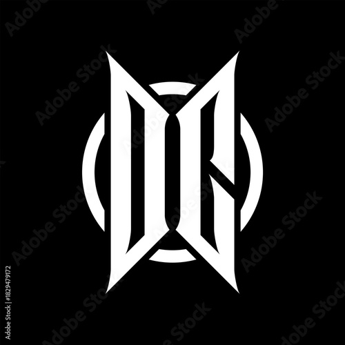 DC Monogram Logo on Black Background