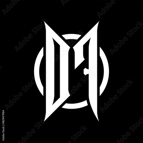 DF Monogram Logo on Black Background
