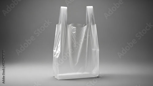 Beautiful white shopper 
Clear Disposable Plastic T-Shirt Bag