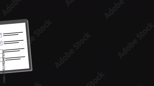 Hand Checklist Animation HD On Alpha