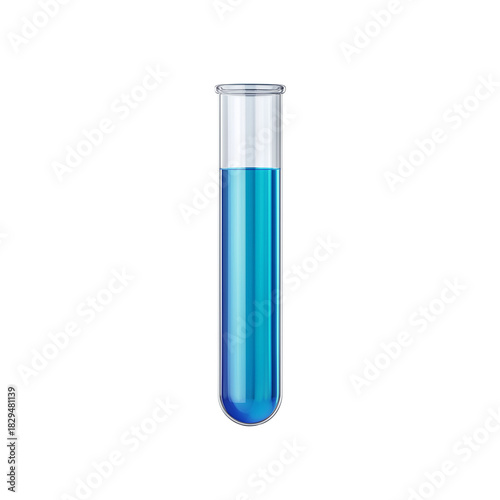 Laboratory Test Tube With Blue Liquid science research