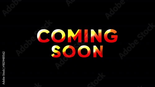 Coming Soon Text Animation HD On Alpha
