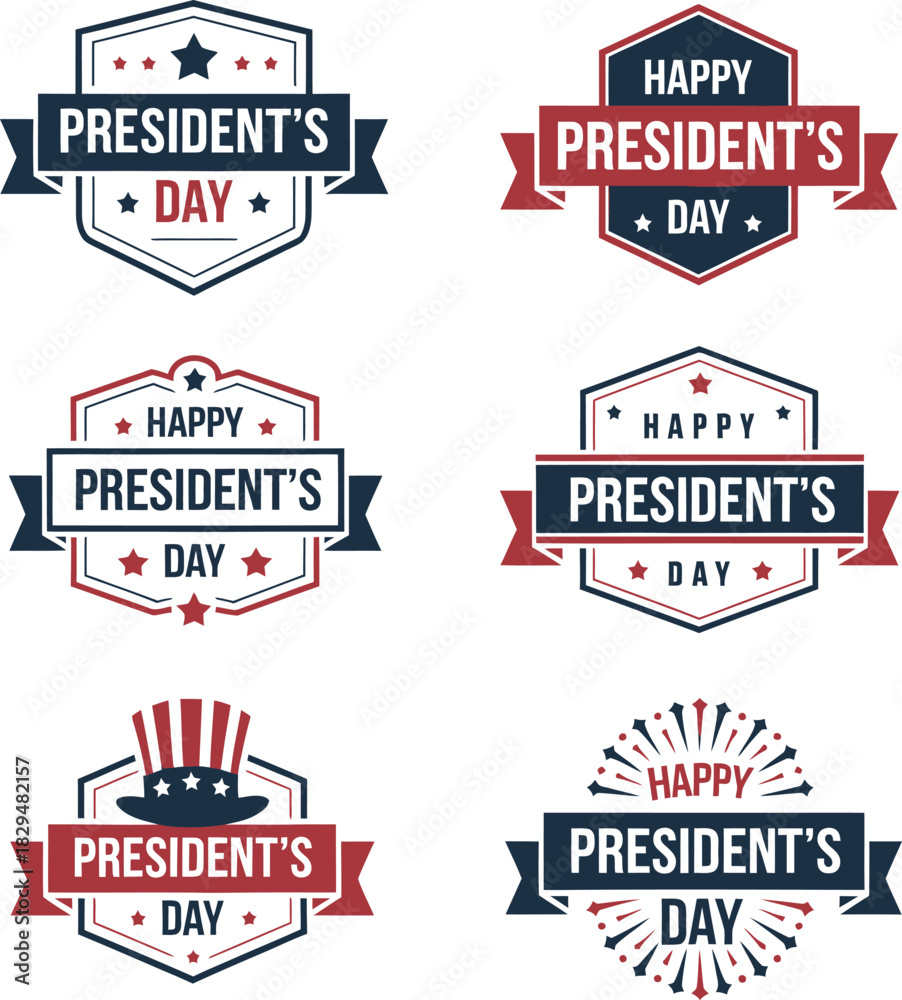 Obraz premium President’s Day Badge Vector Set