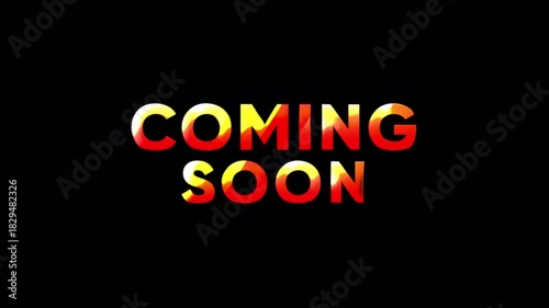 Coming Soon Text Animation 4K On Alpha