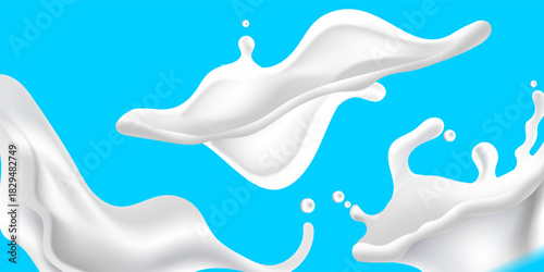 milk splash crown shape, milky splashing, milk simple shape, milk waves, milk splashes for advertising dairy products