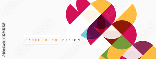 Abstract colorful circles overlap, creating dynamic background design. Soft pastel shades dominate composition. Minimal text present.