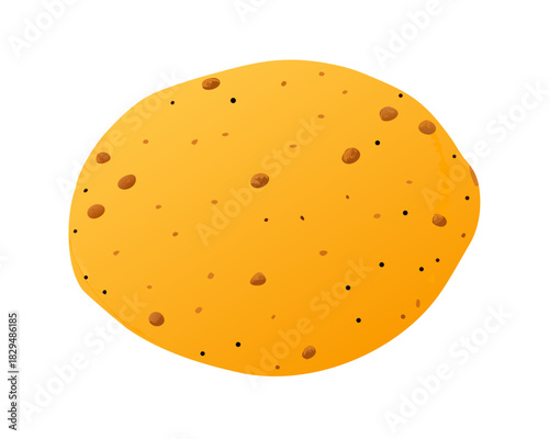 Isolated potato chips vector illustration with delicious yellow snack food design