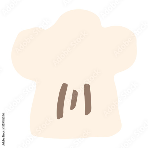 やさしい園じかんイラスト（主線なし・ゆるかわ）｜コック帽のイラスト