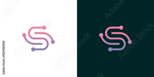 Elegant Letter S Logo Design with Gradient Color Scheme for Modern Branding