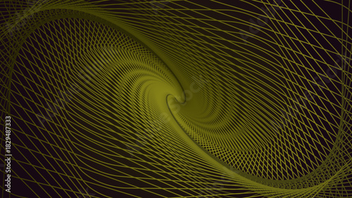 An abstract spiral background made of curved intersecting lines forming a dynamic vortex pattern