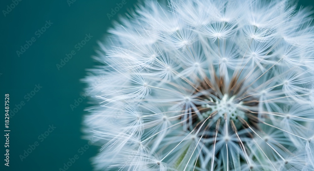 Fototapeta premium dandelion on blue background