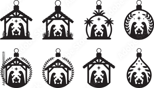 Laser Cut Nativity Bundle for Ornaments