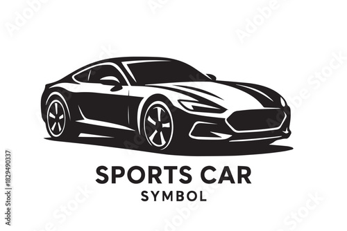 Modern Convertible Sports  Car Vector Illustration Design Futuristic