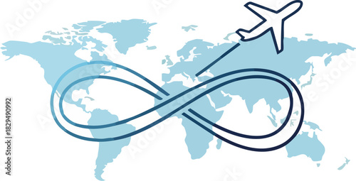 Endless Travel Continuous Voyage Around the World with a Plane