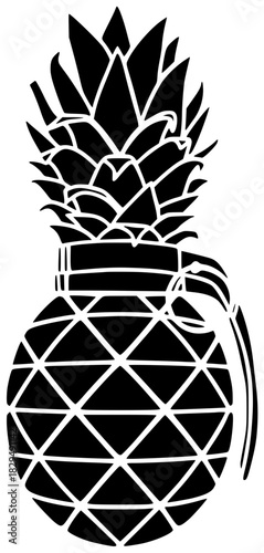 fruit illustration juicy silhouette pineapple logo food icon fresh outline tropical natural juice healthy ripe sweet health dessert diet shape dieting vector graphic background