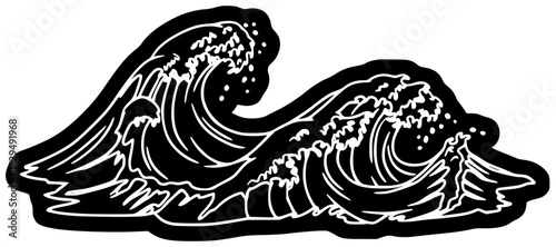 ocean illustration nature silhouette blue logo sea icon wave outline water power surf splash beach summer motion travel liquid shape adults vector graphic background