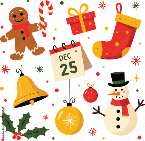 Festive Christmas background with holiday elements for joyous celebration season