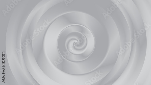 Abstract 3D spiral background with smooth gradient texture. Modern minimal wallpaper design. Soft blurred vortex vector illustration. EPS10.