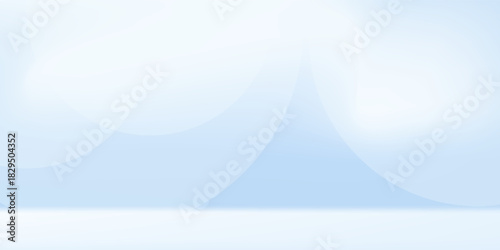 Blue studio room. Limbo light background. Abstract 3d backdrop for product presentation. Minimal wall scene. Showcase, promotion display modern