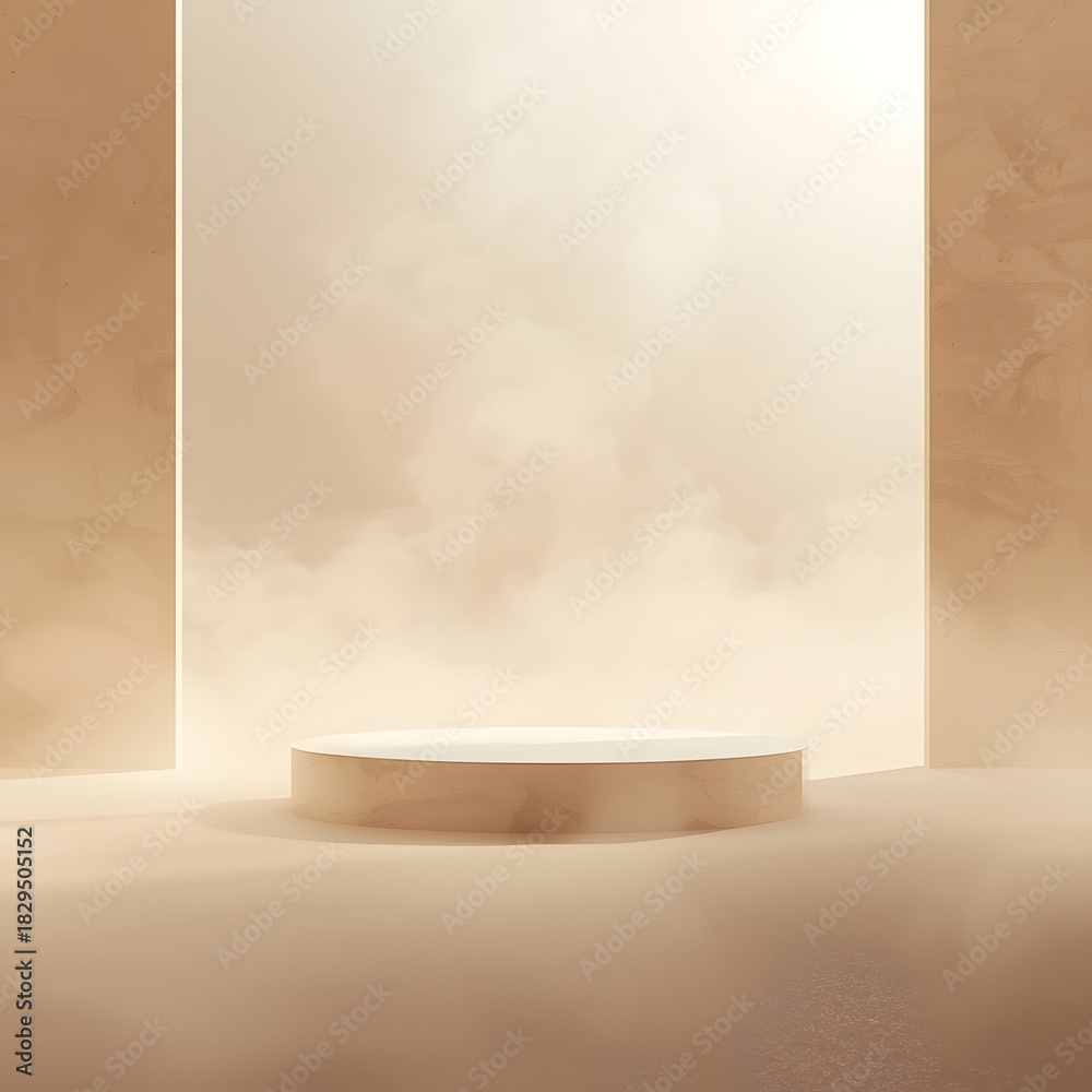 Obraz premium Empty luxurious bathroom with gold walls and modern fixtures