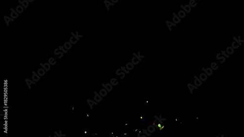 Colorful Isolated Confetti party popper Explosion confetti Blast Realistic, 3D animation of exploding confetti On Transparent Background