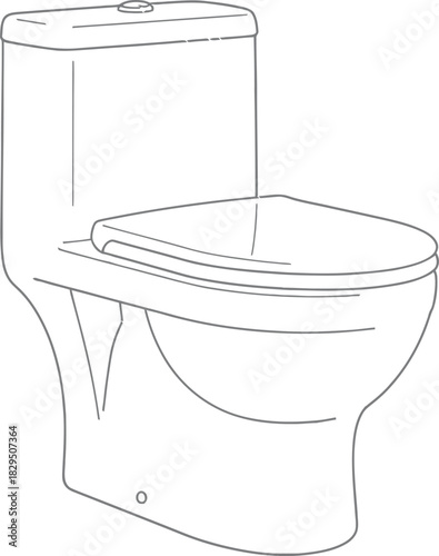 White toilet flat design vector icon