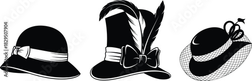Elegant vintage hats collection