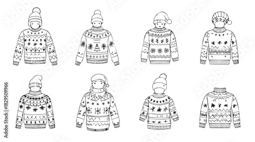 Collection of eight distinct ancient warrior silhouettes in traditional armor and helmets showcasing historical military attire silhouette